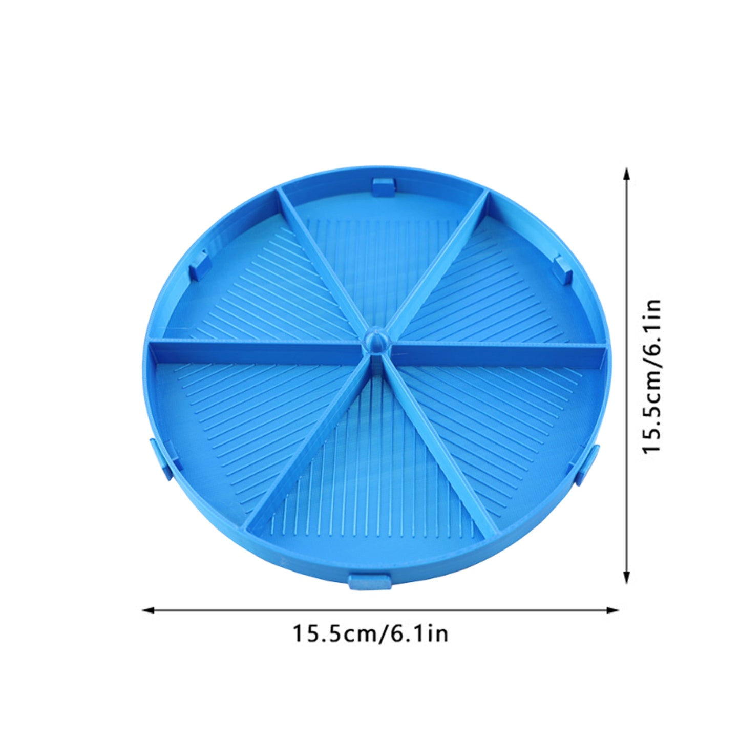 Beads Sorting Storage Tray Round Diamond Painting Tools with Lid (Blue)