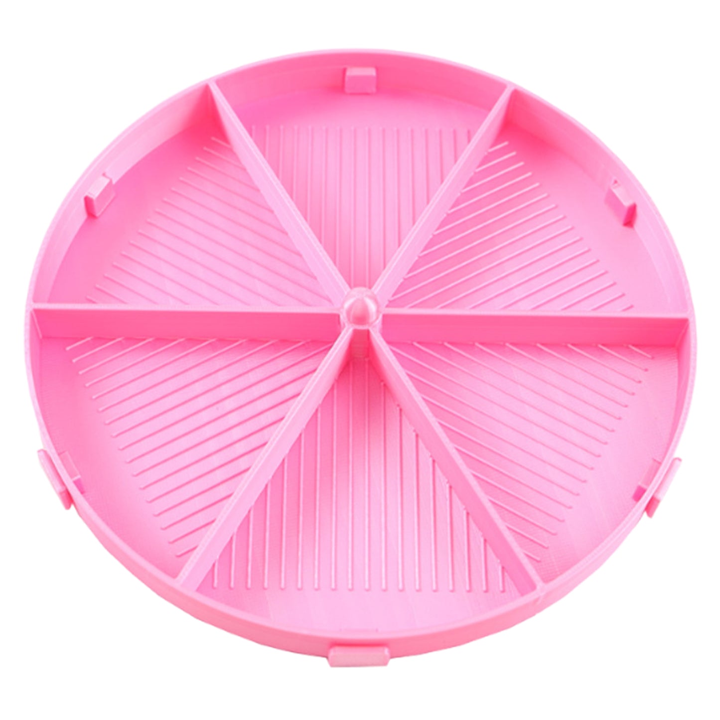 Beads Sorting Storage Tray Round Diamond Painting Tools with Dish (Pink)