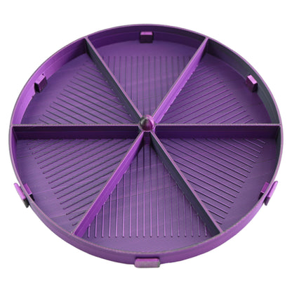 Beads Sorting Storage Tray Diamond Painting Tools with Dish Lid (Black Purple)