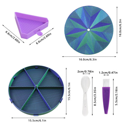 Beads Sorting Storage Tray Fully Enclosed Diamond Painting Tools (Blue Green)