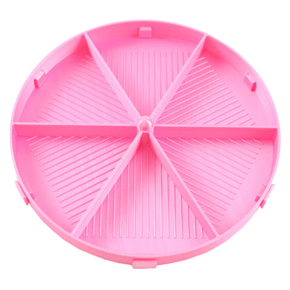 Beads Sorting Storage Tray Fully Enclosed Round Diamond Painting Tools (Pink)