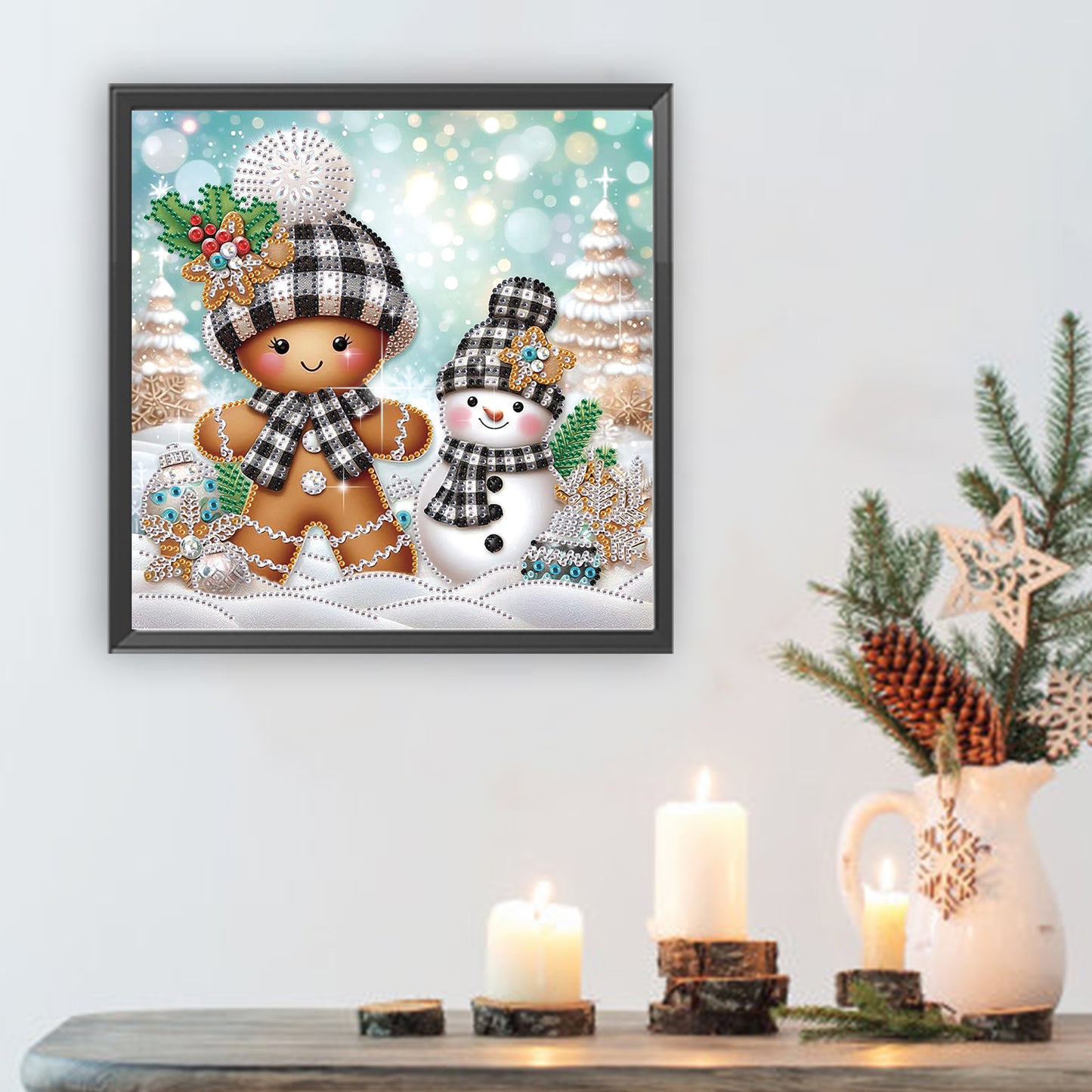 Snowman In The Snow - Special Shaped Drill Diamond Painting 30*30CM