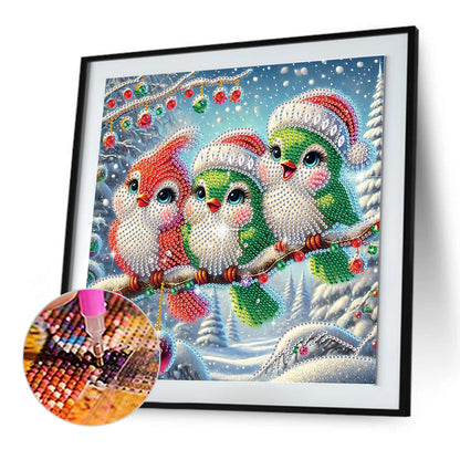 Winter Birds - Special Shaped Drill Diamond Painting 30*30CM