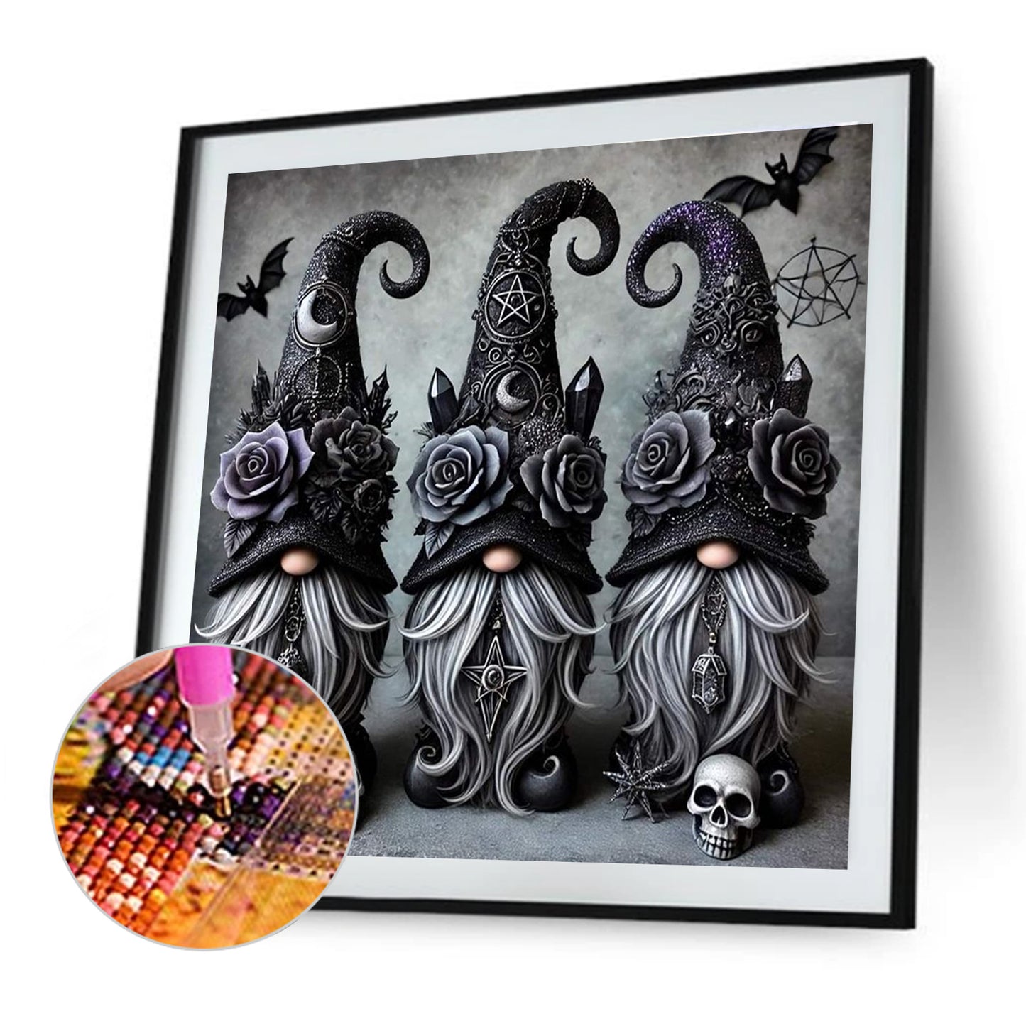 Black Gnome - Full Round Drill Diamond Painting 40*40CM
