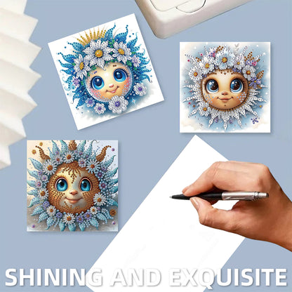 6pcs Sun DIY Diamond Art Greeting Cards Thank You Cards and Holiday Blessings