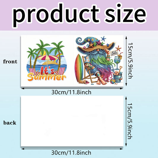 6pcs Gnome DIY Diamond Art Greeting Cards Thank You Cards and Holiday Blessings