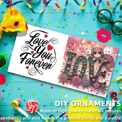 6pcs Love DIY Diamond Art Greeting Cards Thank You Cards and Holiday Blessings