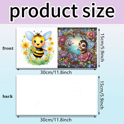 6pcs Bee DIY Diamond Art Greeting Cards Thank You Cards and Holiday Blessings