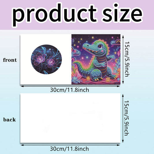 6pcs Animal DIY Diamond Art Greeting Cards Thank You Cards and Holiday Blessings