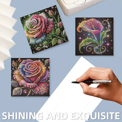 6pcs Rose DIY Diamond Art Greeting Cards Thank You Cards and Holiday Blessings