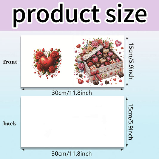 6pcs Dessert DIY Diamond Art Greeting Cards Thank You Cards and Holiday Blessing