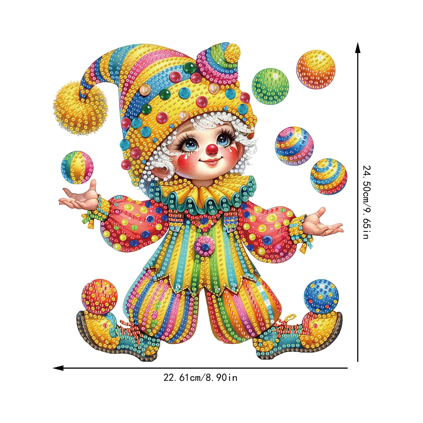 2D Flat Acrylic Circus DIY Desktop Diamond Art Kits for Adults Beginner