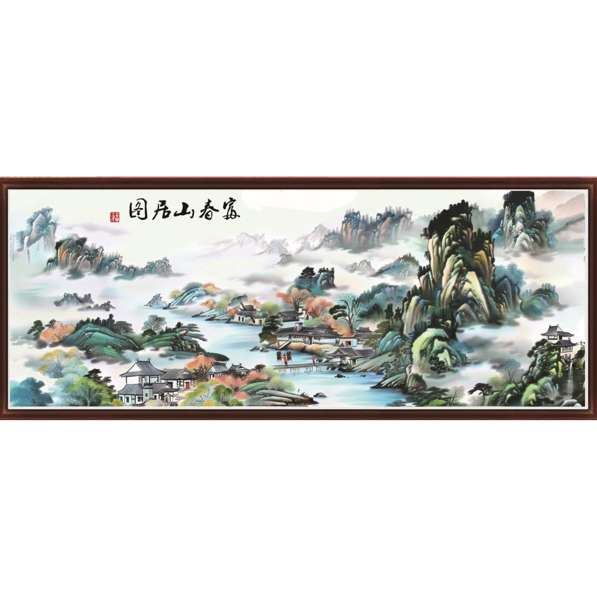 Fuchun Mountain Dwelling - 11CT Stamped Cross Stitch 150*61CM (Mona Lisa Brand)