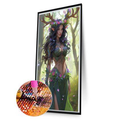 Deer Elf - Full Round Drill Diamond Painting 40*70CM
