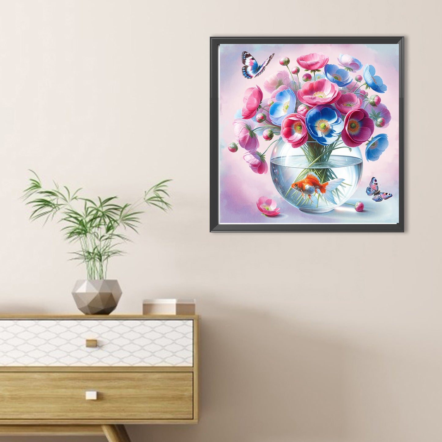 Flowers - Full Round Drill Diamond Painting 30*30CM