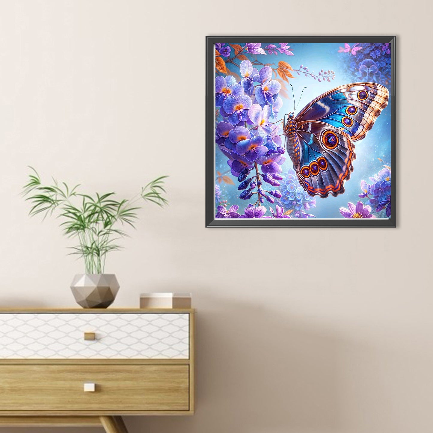 Butterfly - Full Round Drill Diamond Painting 30*30CM