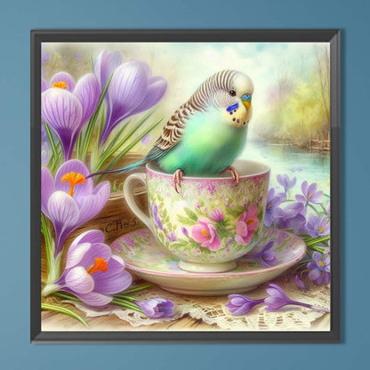 Bird In A Cup - Full Round Drill Diamond Painting 30*30CM