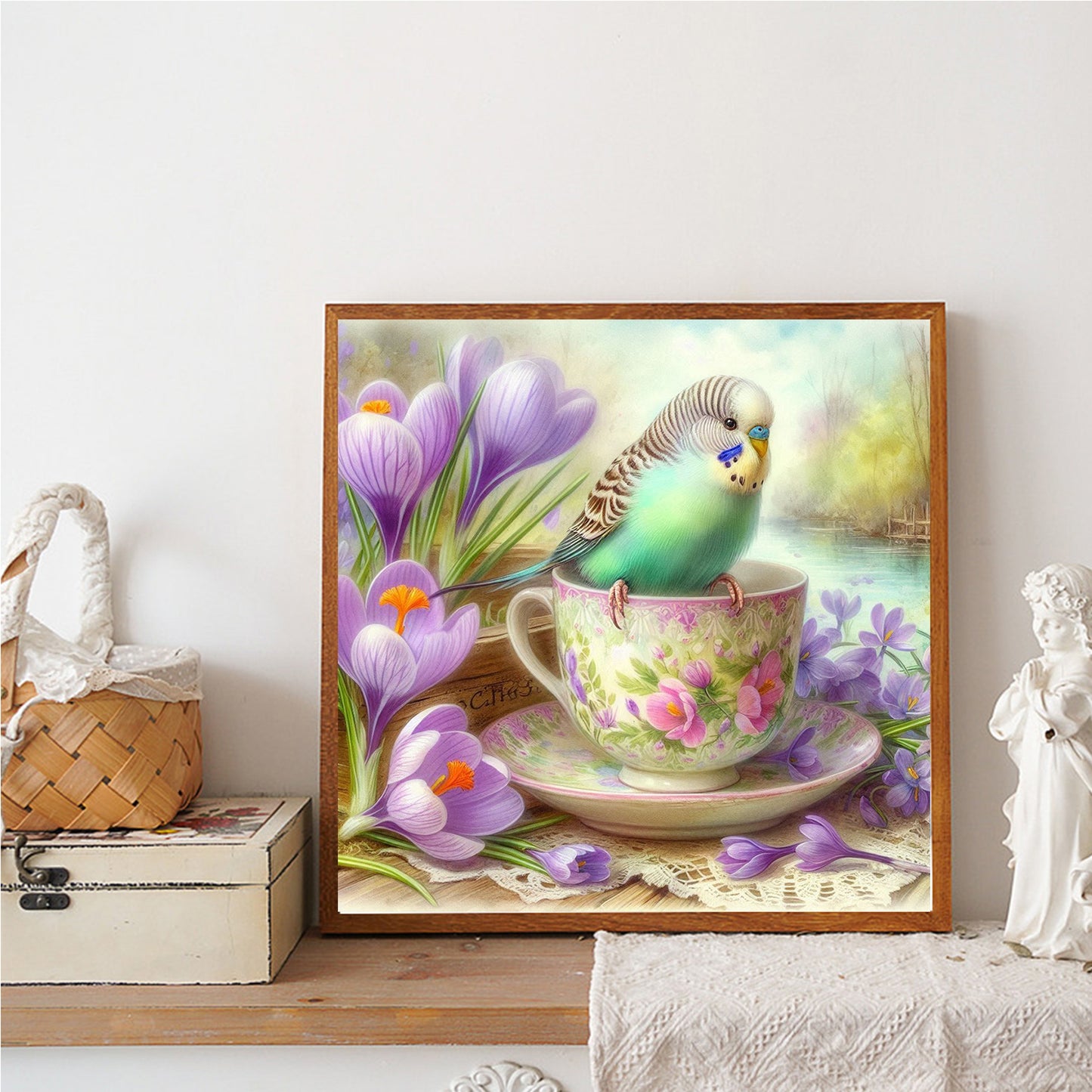 Bird In A Cup - Full Round Drill Diamond Painting 30*30CM