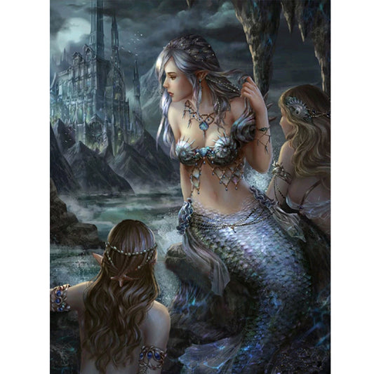 Mermaid - Full Round Drill Diamond Painting 30*40CM