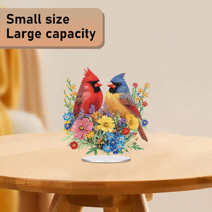 2D Flat Bird DIY Acrylic Table Top Diamond Painting Ornament Kits for Adults