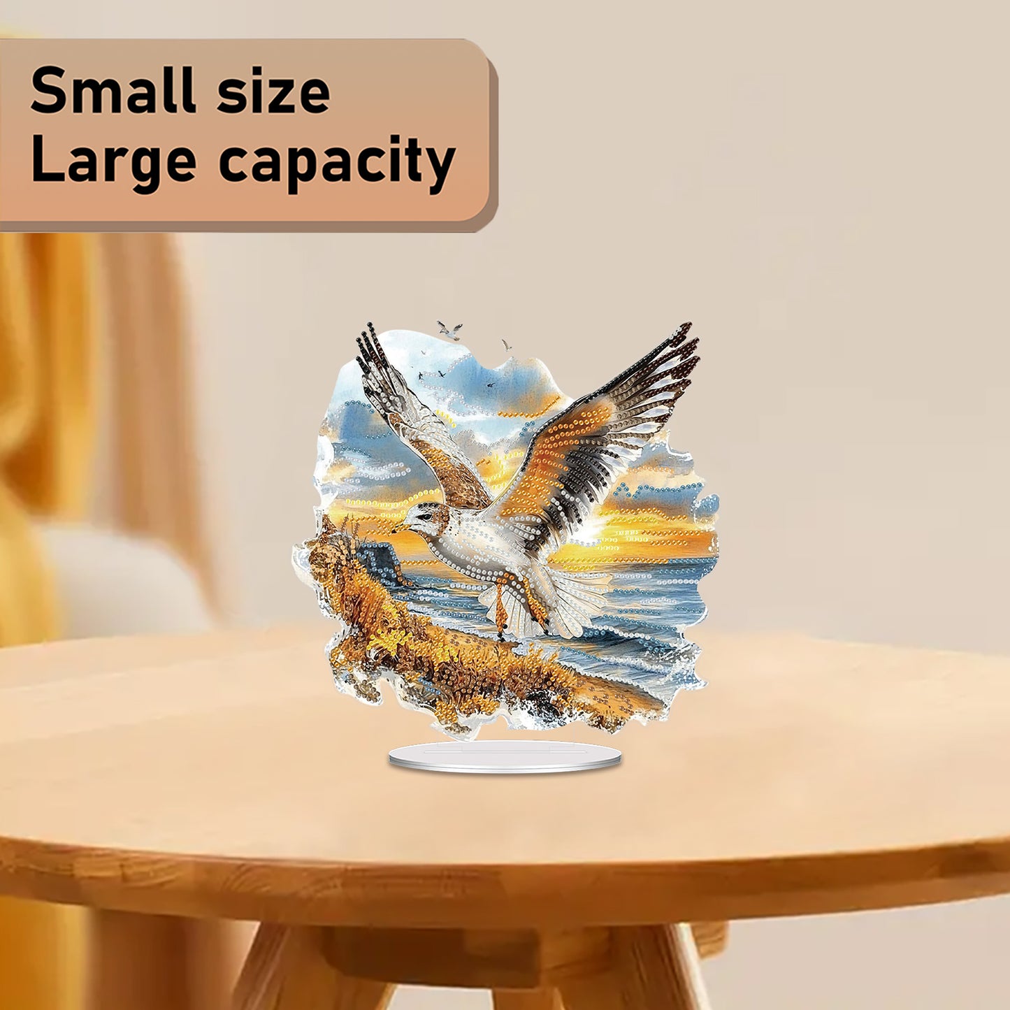 2D Flat Eagle DIY Acrylic Table Top Diamond Painting Ornament Kits for Adults