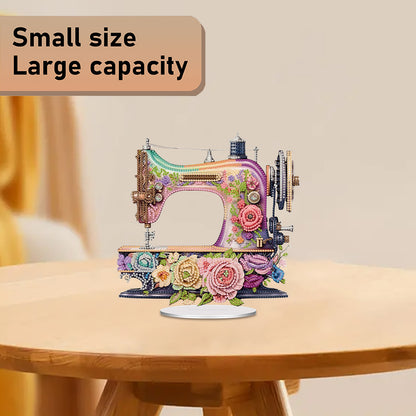 2D Flat Sewing Machine DIY Acrylic Table Top Diamond Painting Ornament Kits