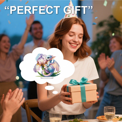 2D Flat Dinosaur DIY Acrylic Table Top Diamond Painting Ornament Kits for Adults