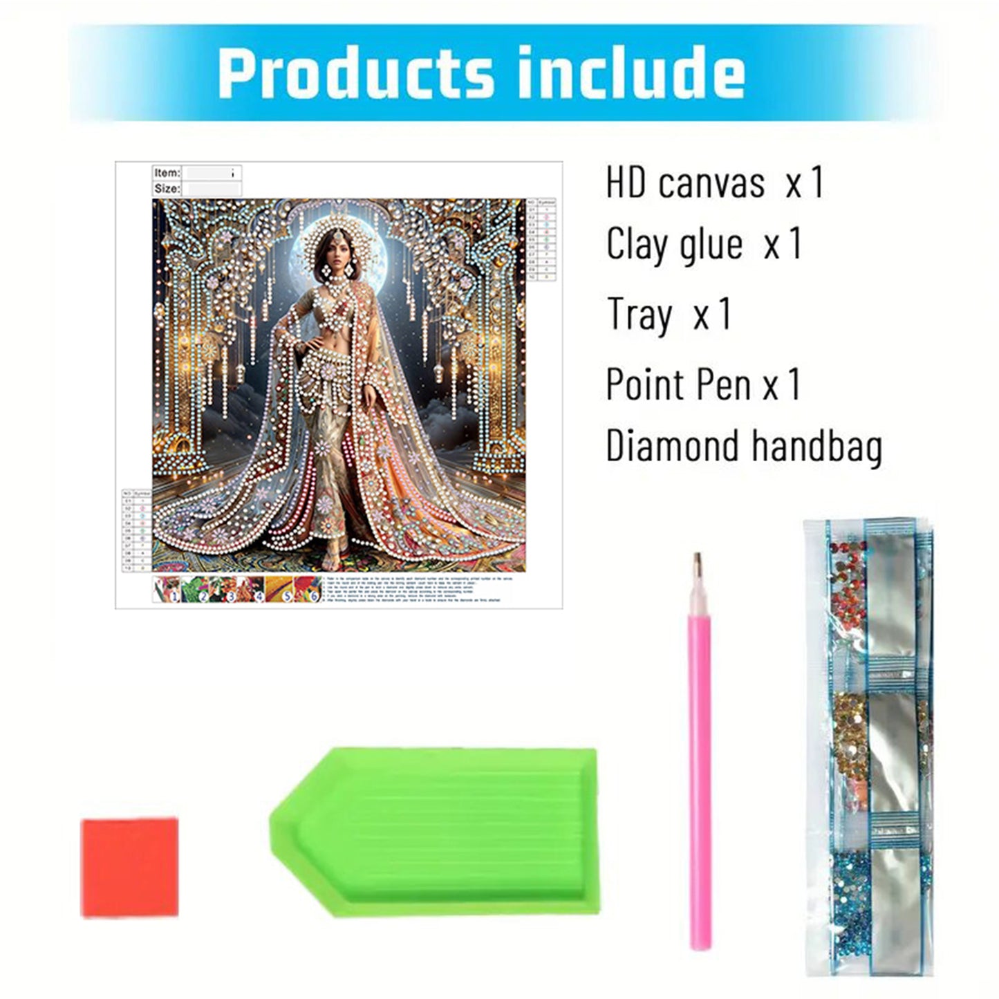 Gorgeous Dress Beauty - Special Shaped Drill Diamond Painting 30*30CM