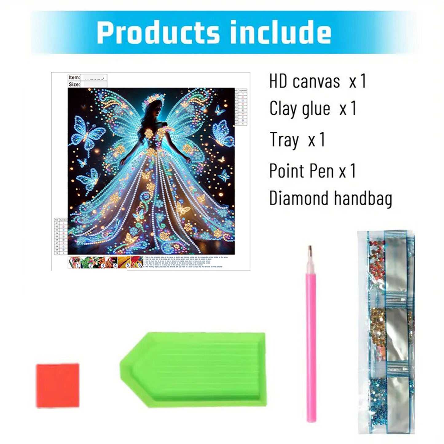 Luminous Dress Beauty - Special Shaped Drill Diamond Painting 30*30CM