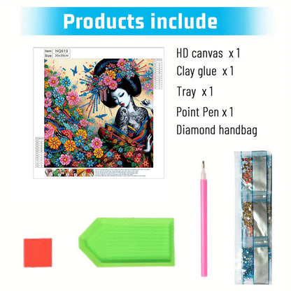 Geisha Beauty - Special Shaped Drill Diamond Painting 30*30CM