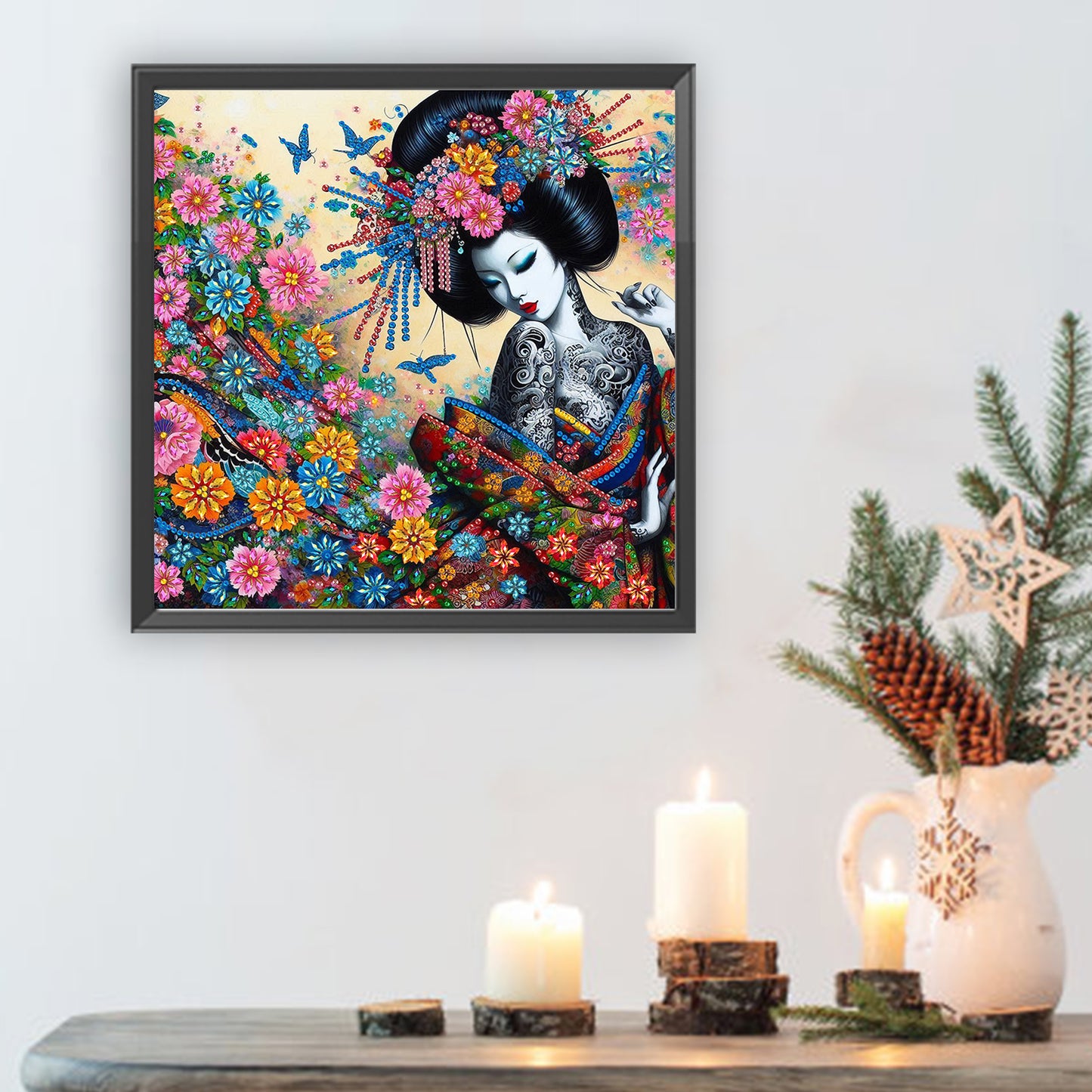 Geisha Beauty - Special Shaped Drill Diamond Painting 30*30CM