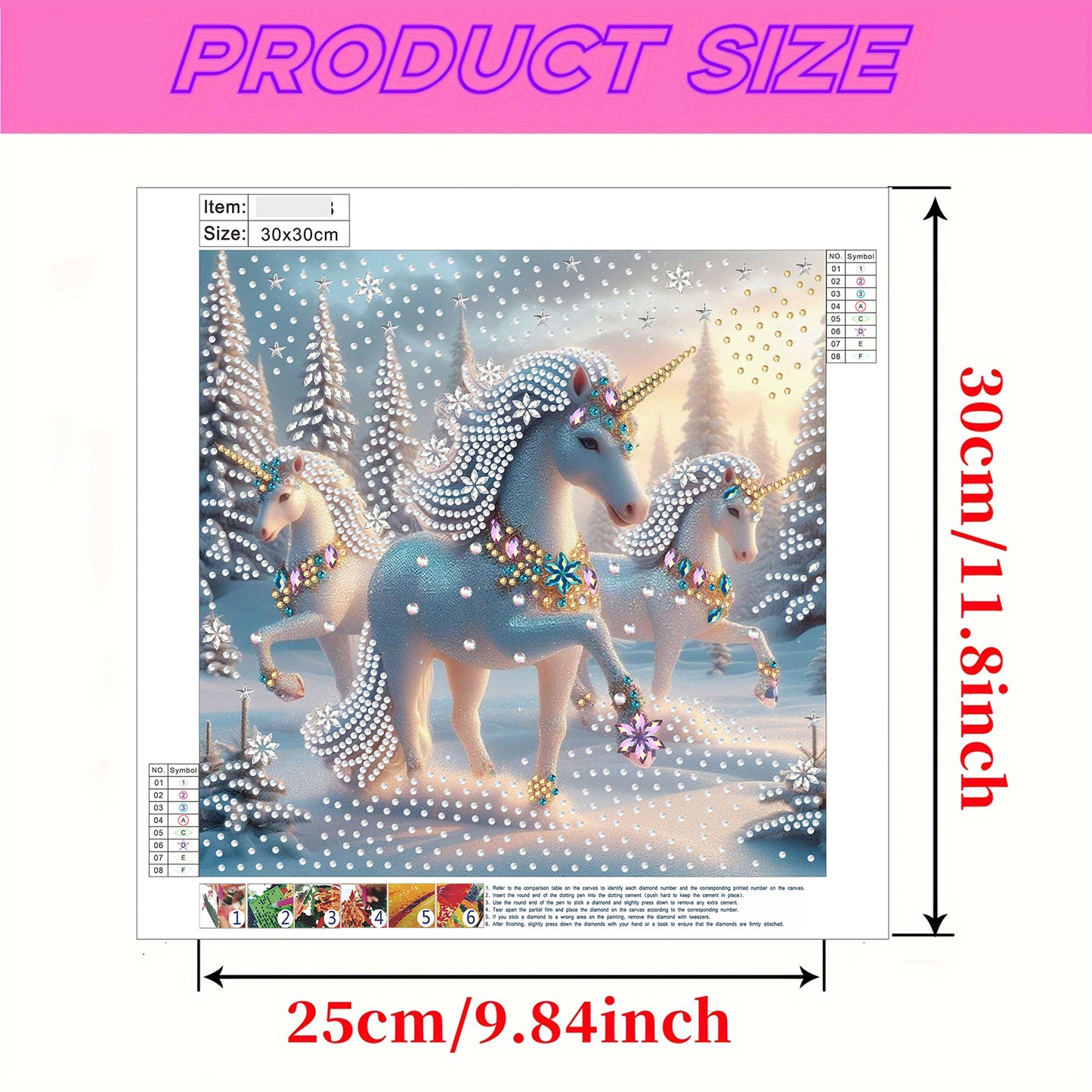 Unicorn - Special Shaped Drill Diamond Painting 30*30CM