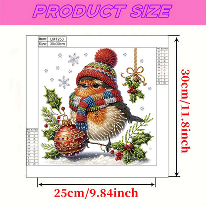 Christmas Bird - Special Shaped Drill Diamond Painting 30*30CM