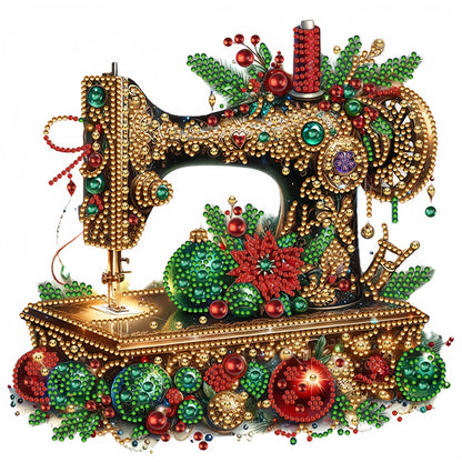 Christmas Sewing Machine - Special Shaped Drill Diamond Painting 30*30CM