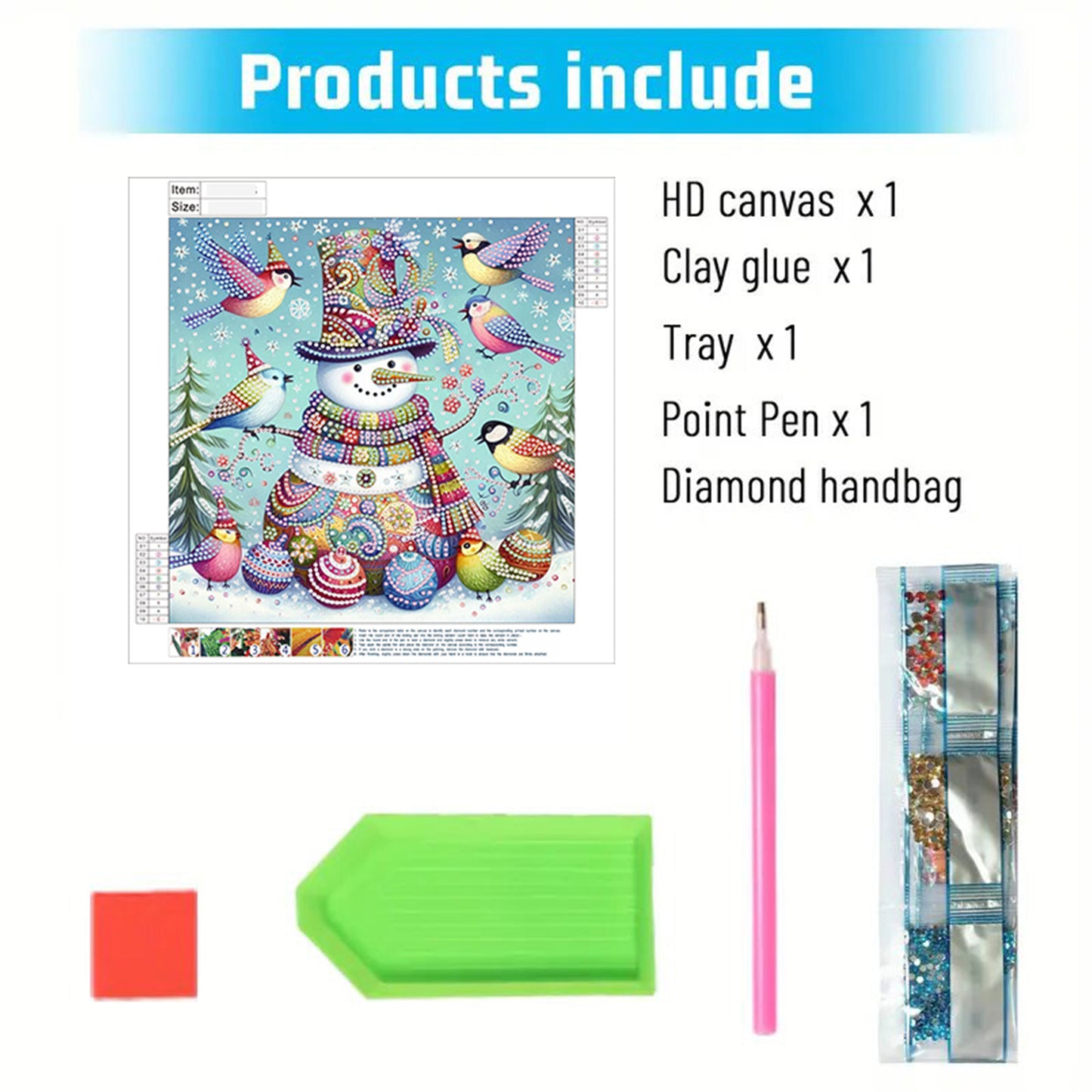 Snowman In The Snow - Special Shaped Drill Diamond Painting 30*30CM