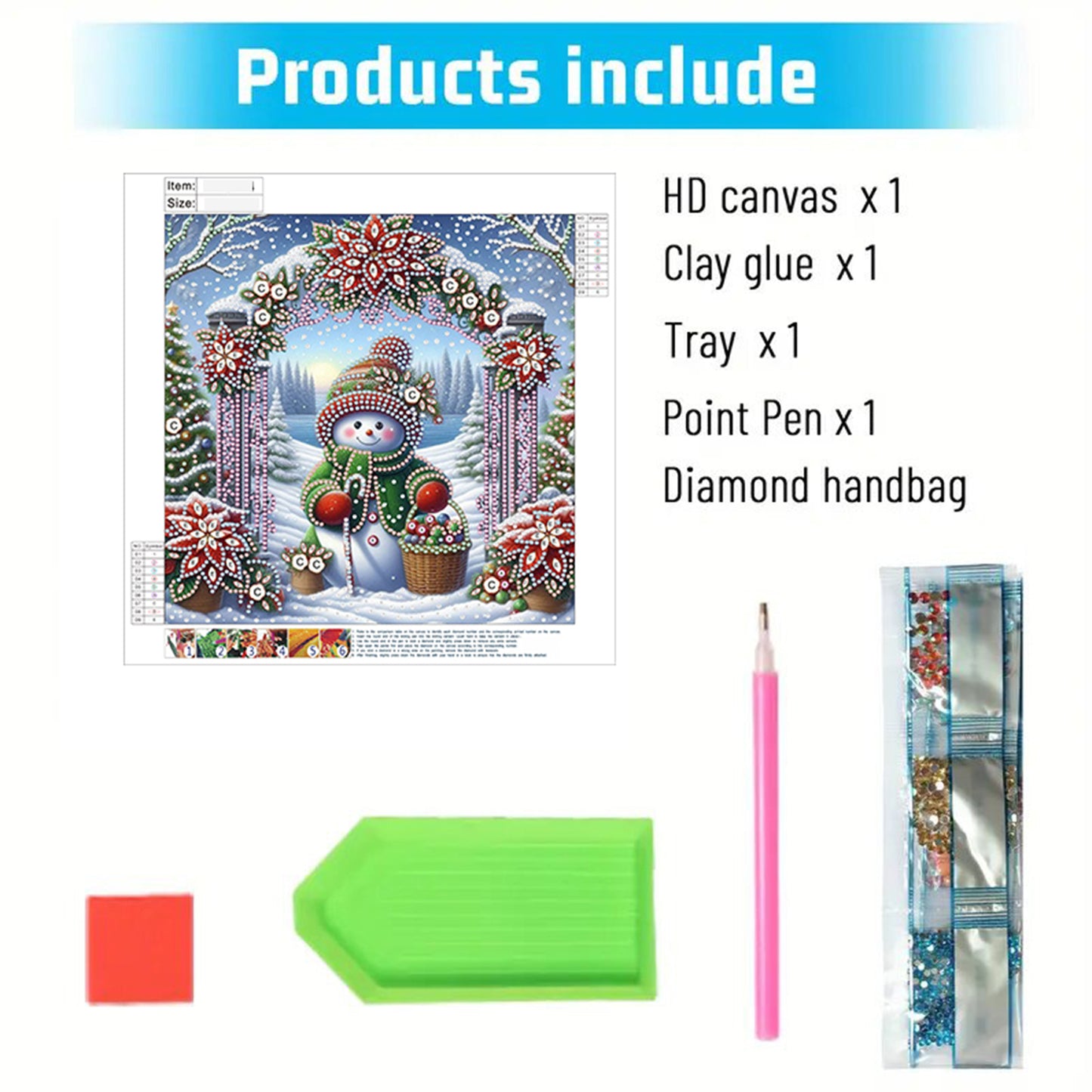 Snowman In The Snow - Special Shaped Drill Diamond Painting 30*30CM