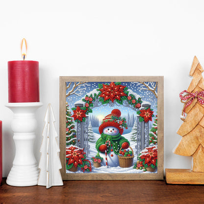 Snowman In The Snow - Special Shaped Drill Diamond Painting 30*30CM