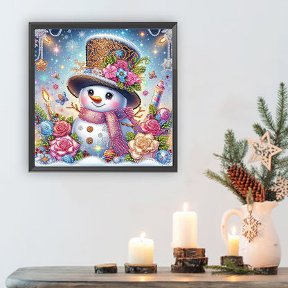 Snowman In The Snow - Special Shaped Drill Diamond Painting 30*30CM