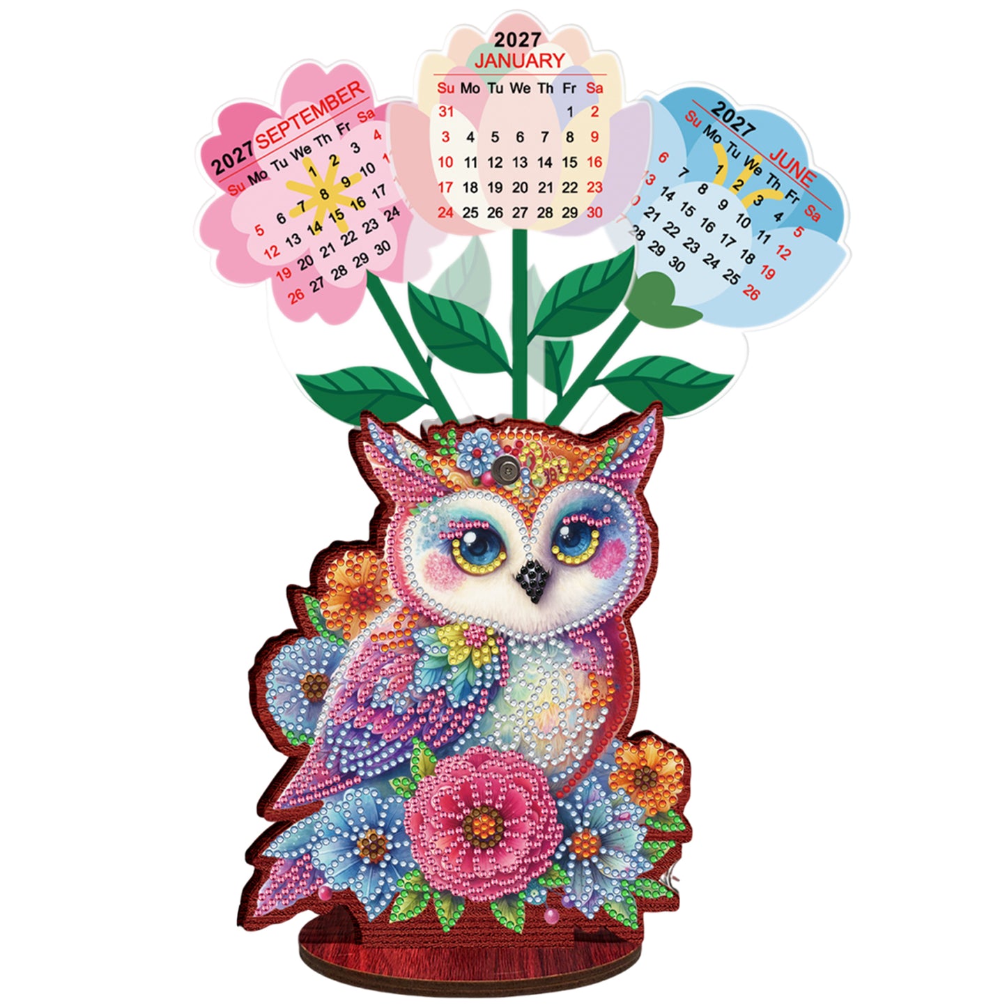 2026 Calendar DIY Diamond Painting Kit Wooden Diamond Painting Calendar