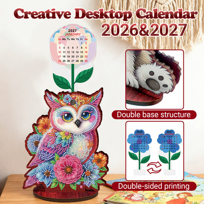 2026 Calendar DIY Diamond Painting Kit Wooden Diamond Painting Calendar