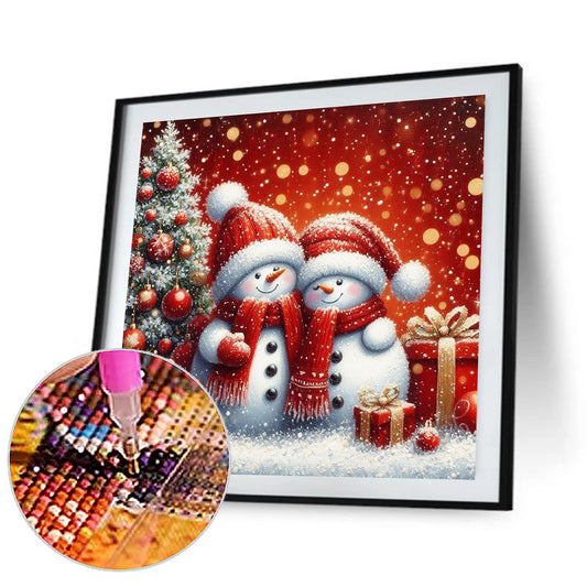 Snowman - Full Round Drill Diamond Painting 40*40CM