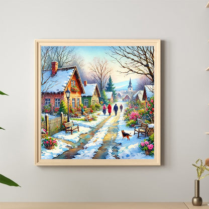 Winter - Full Round Drill Diamond Painting 40*40CM