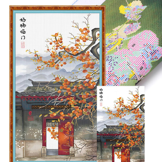 Good Fortune At Hand - 11CT Stamped Cross Stitch 70*130CM (Mona Lisa Brand Silk)