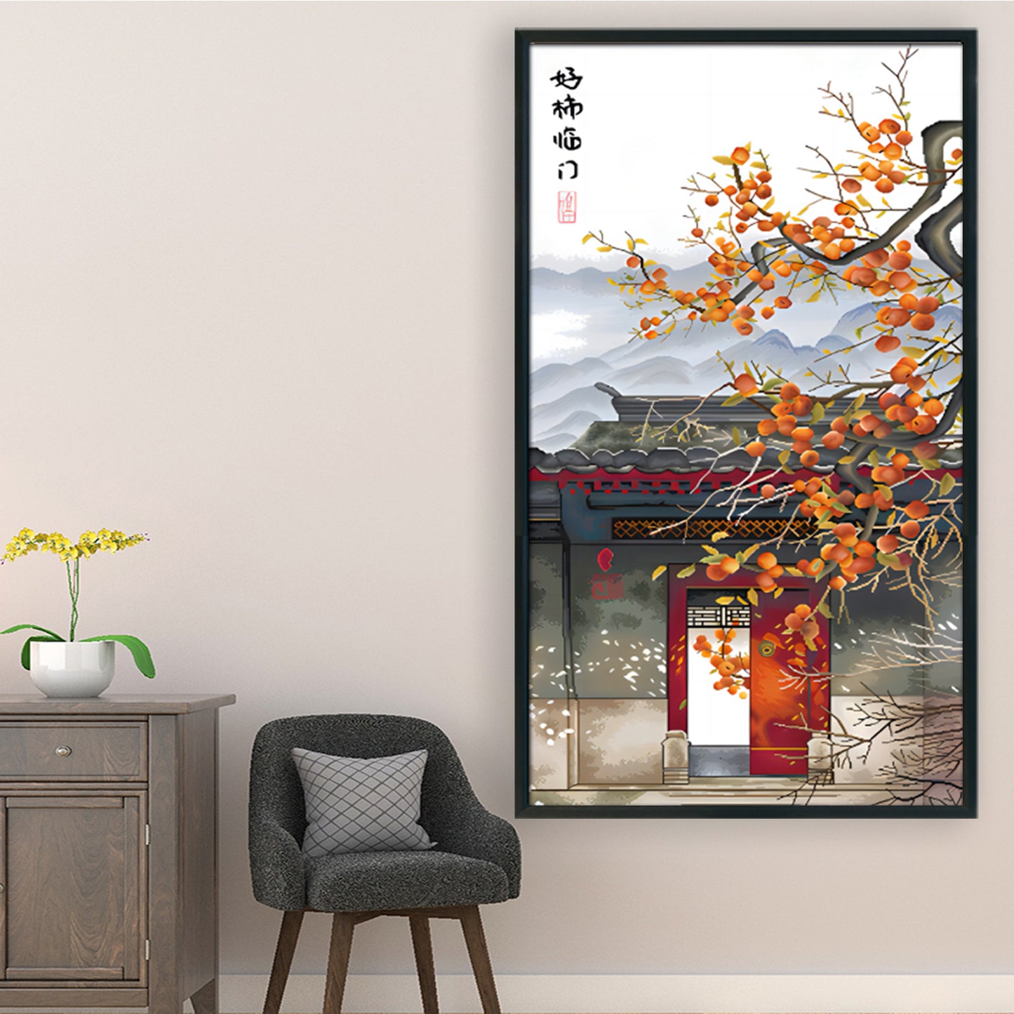 Good Fortune At Hand - 11CT Stamped Cross Stitch 70*130CM (Mona Lisa Brand Silk)