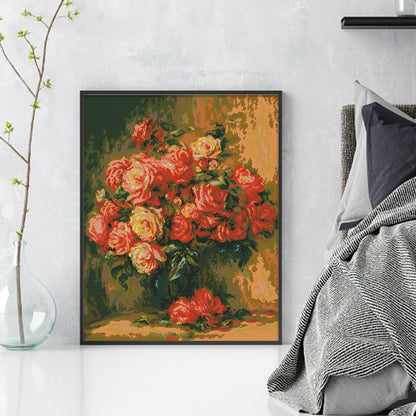 Bouquet Of Roses - 14CT Stamped Cross Stitch 48*56CM(Joy Sunday)