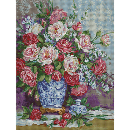 Her Majesty'S Roses - 14CT Stamped Cross Stitch 50*64CM(Joy Sunday)