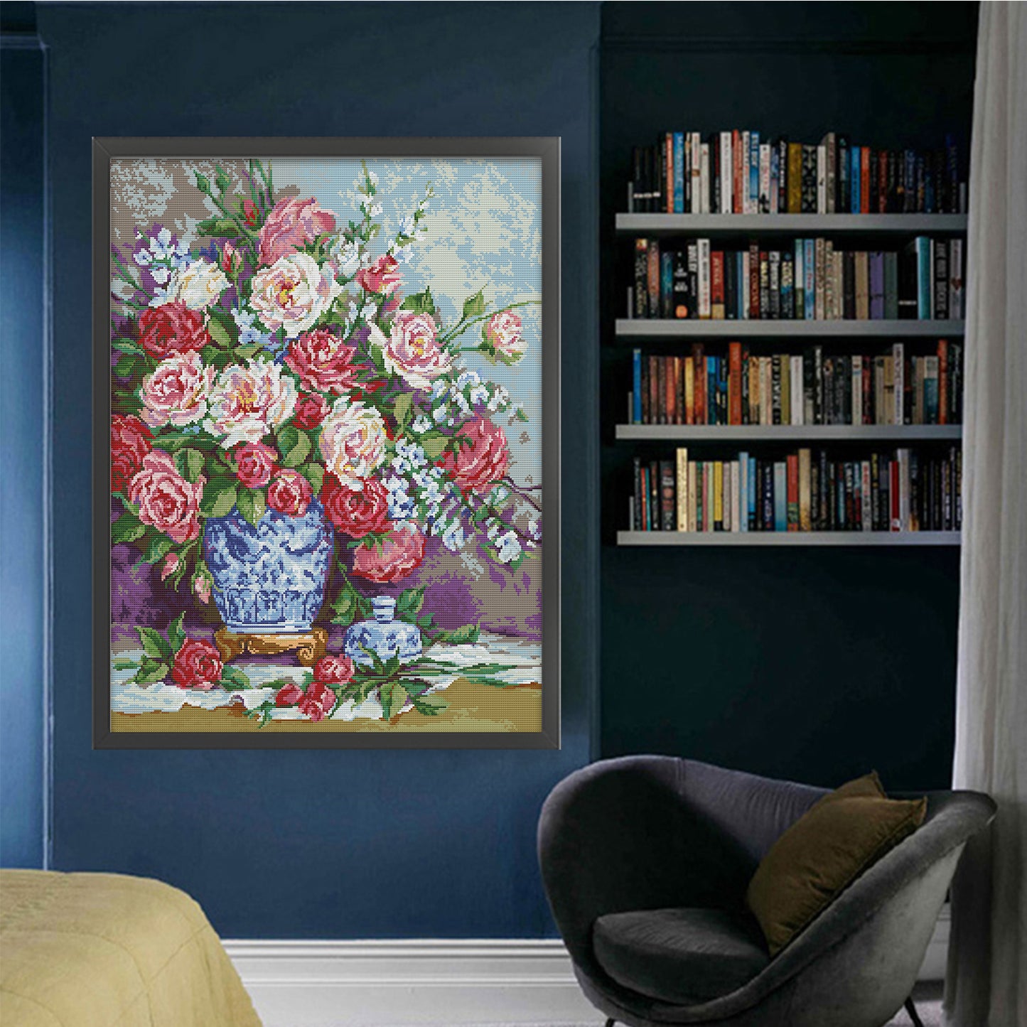 Her Majesty'S Roses - 14CT Stamped Cross Stitch 50*64CM(Joy Sunday)