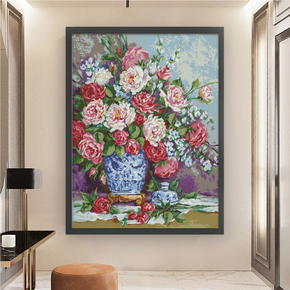 Her Majesty'S Roses - 14CT Stamped Cross Stitch 50*64CM(Joy Sunday)