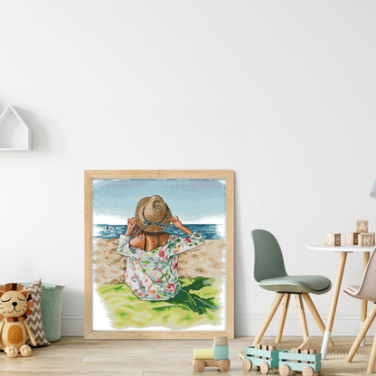 Seaside - 14CT Stamped Cross Stitch 36*40CM(Joy Sunday)