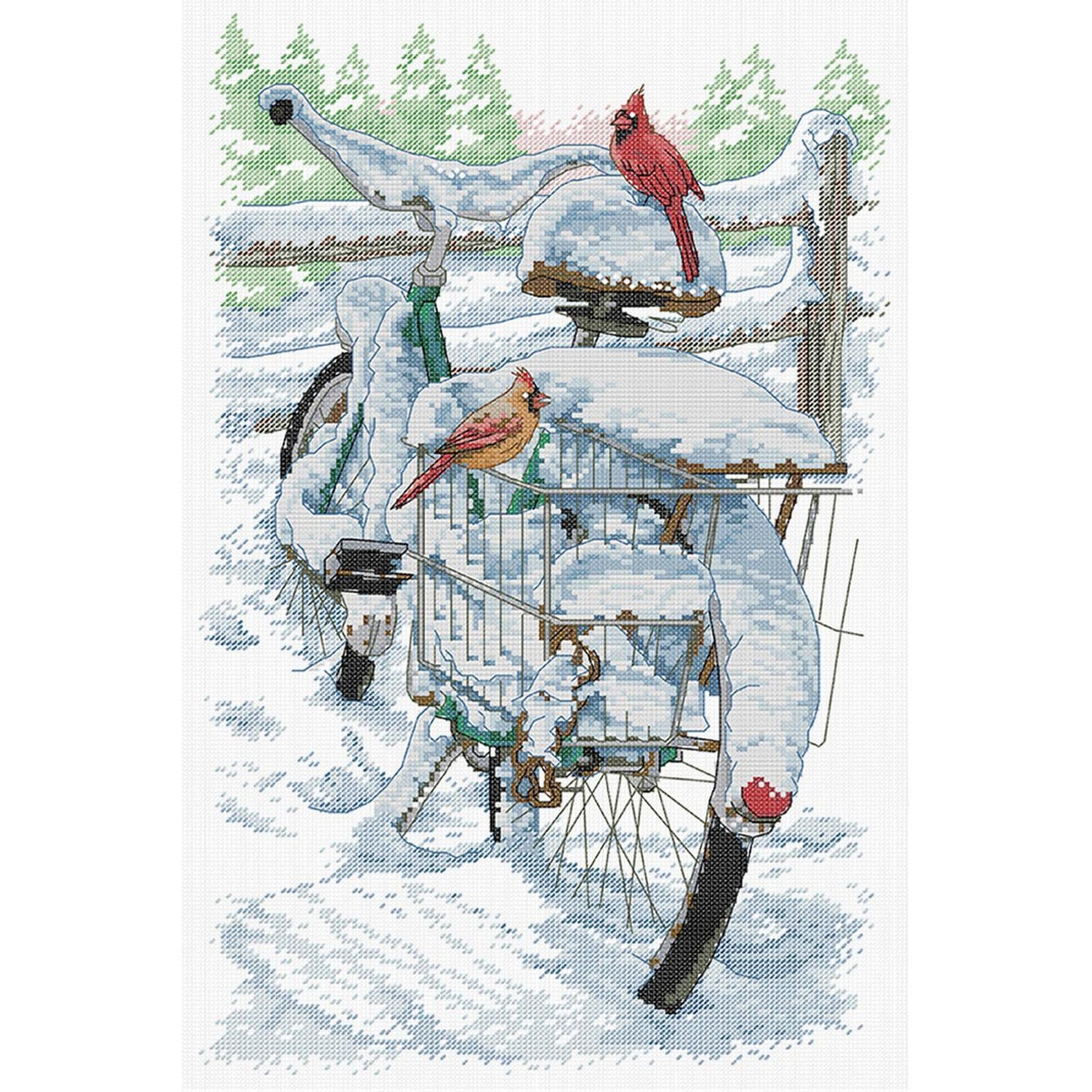 Thunderbird On A Bicycle - 14CT Stamped Cross Stitch 31*47CM(Joy Sunday)